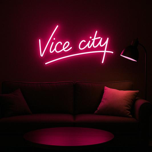 Panneau Néon UV VICE CITY